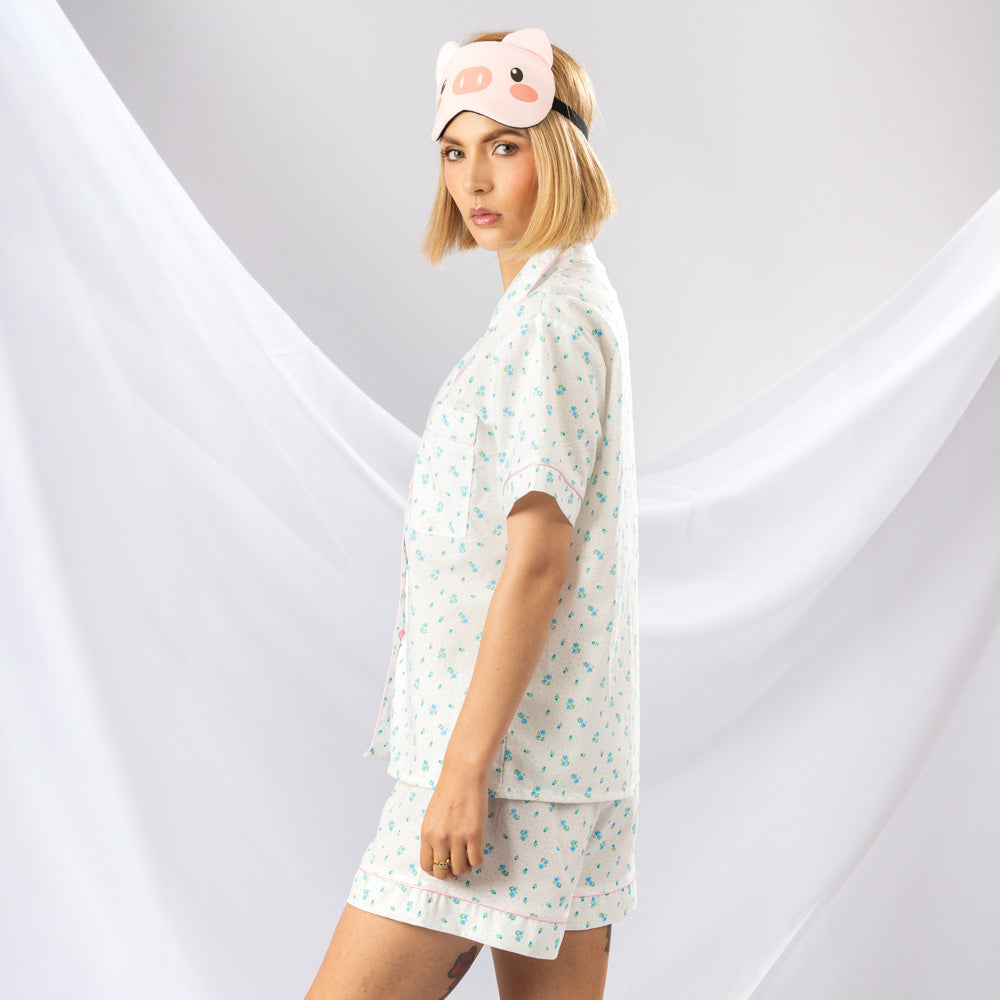 Pijama de Short y Camiseta Estampada de Flores. image 1