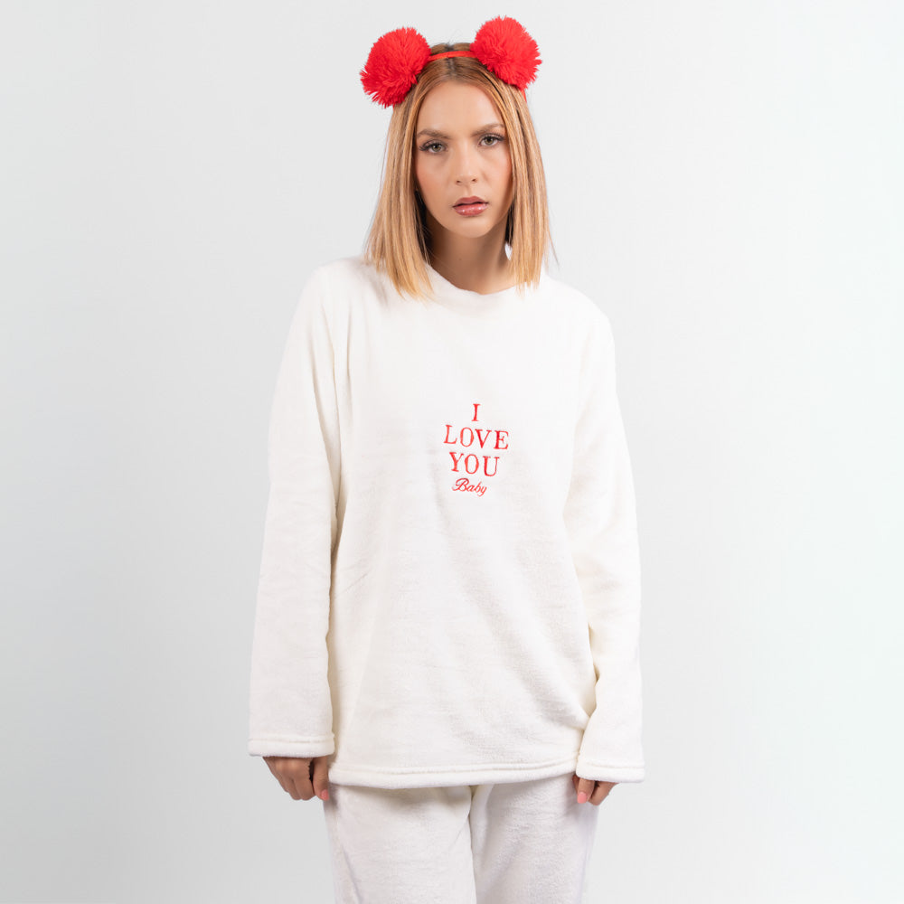Pijama térmica Bordada de I LOVE YOU. image 0