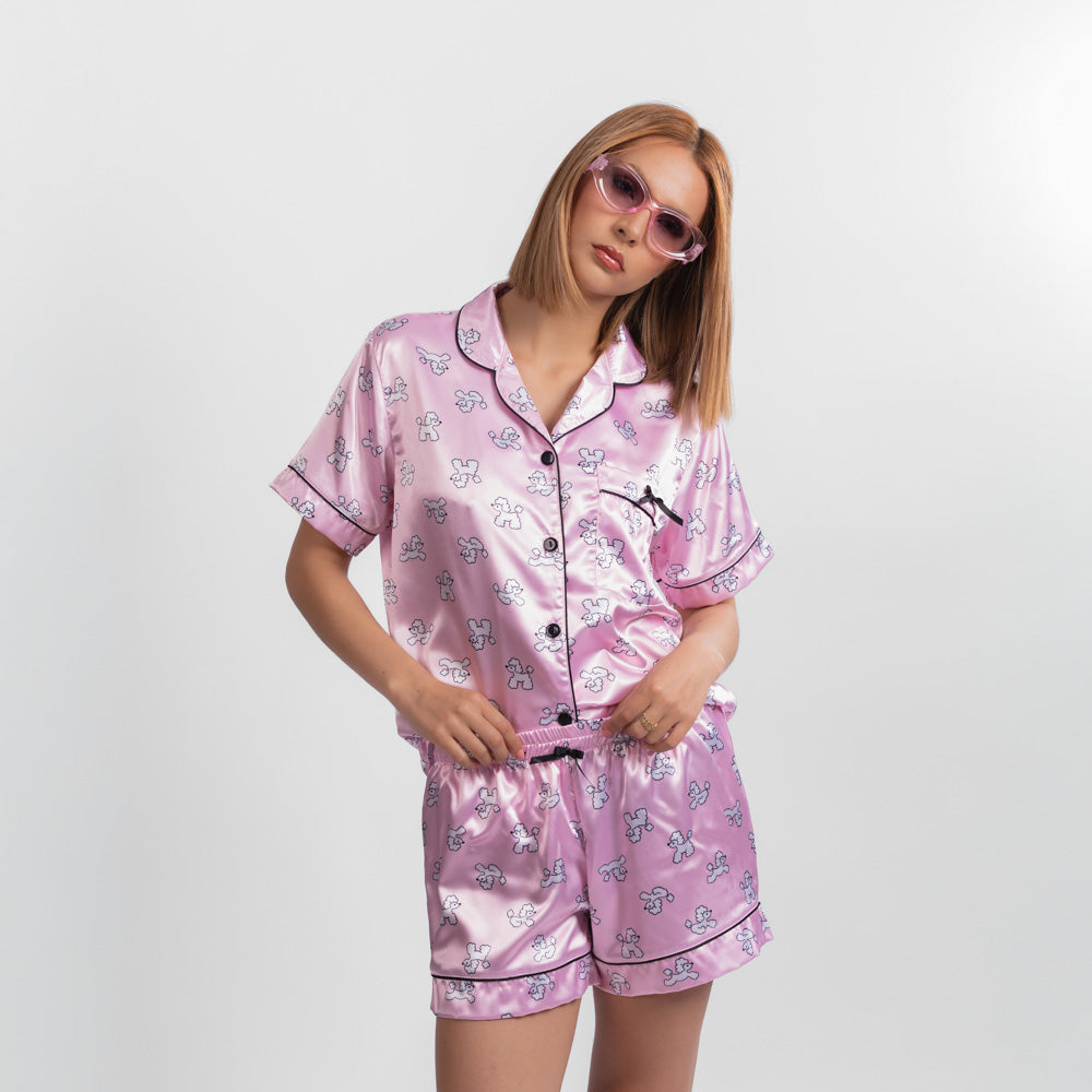 Pijama tres piezas en satín de Perritos image 3