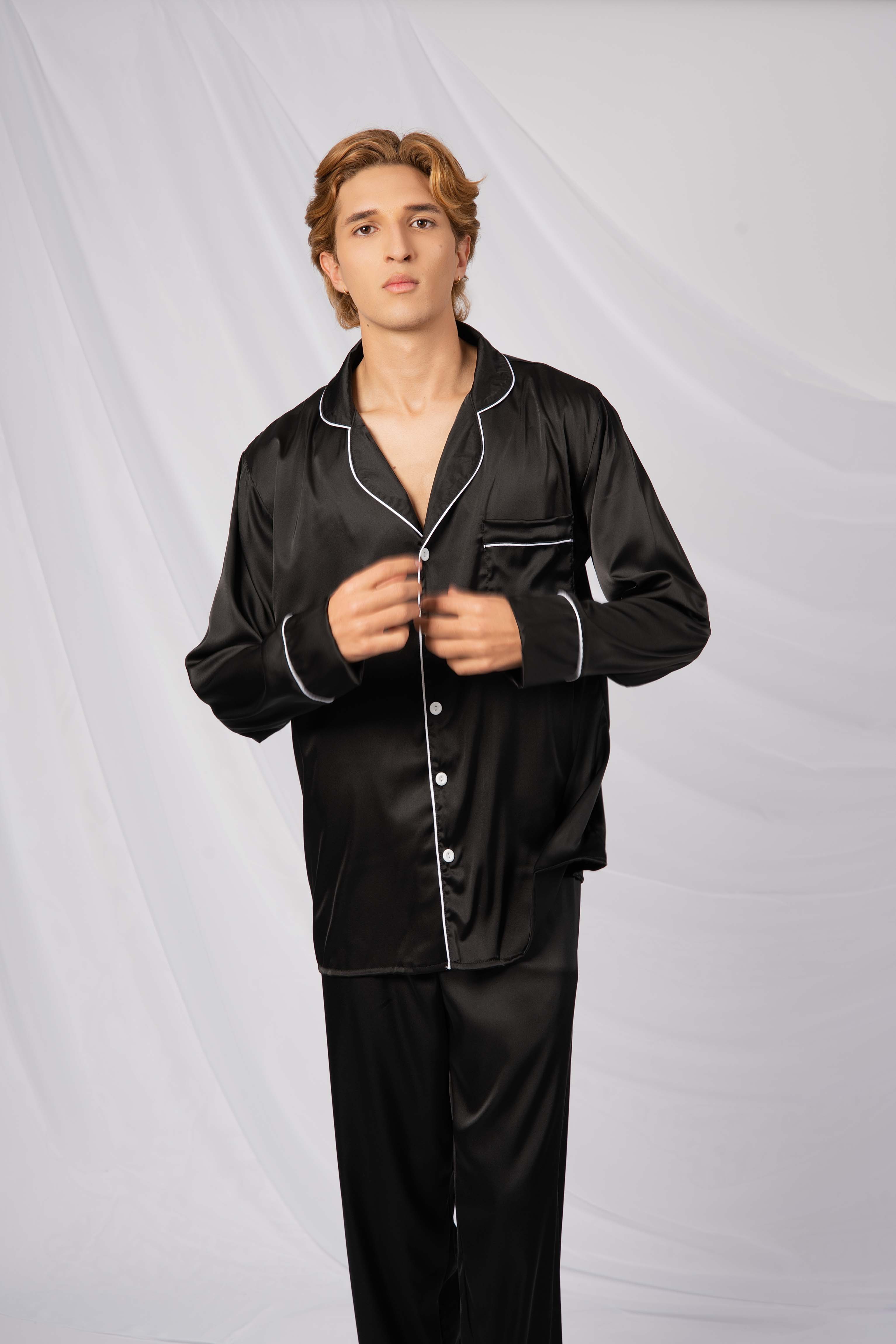 Set de Pijama Clásica en Satín "Match Perfecto"