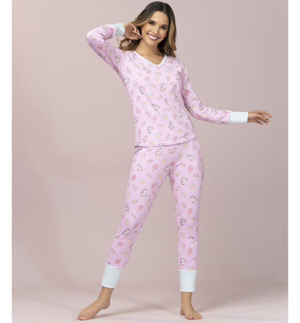 Pijama en Algodón Estampado unicornio dama