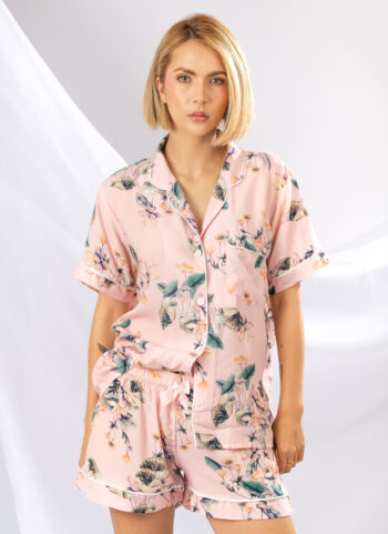 Pijama tres Pieza Estampada de Flores